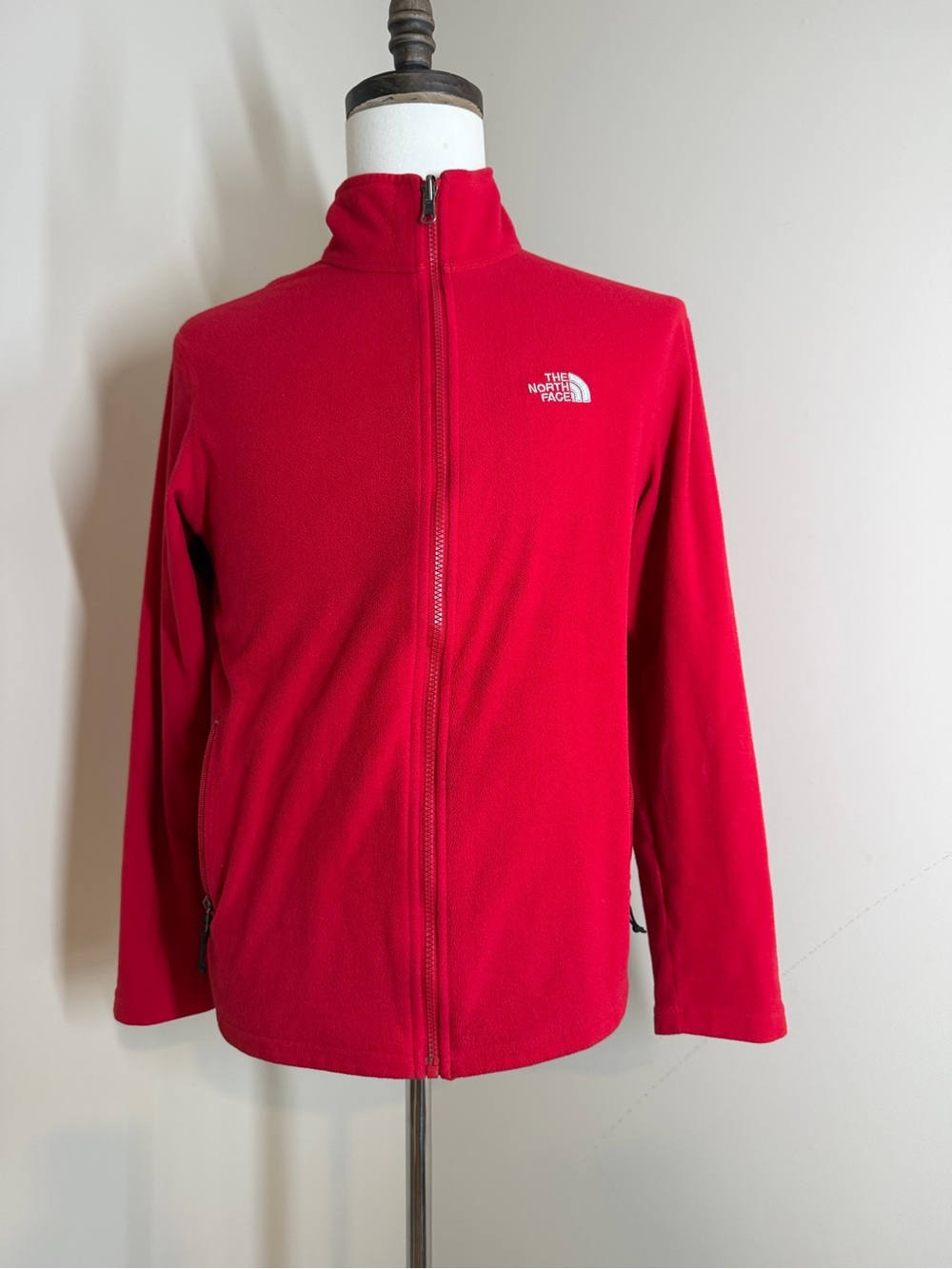 The North Face Men’s Red Fleece -SZ M- Full Zip Outdoor Athletic Jacket Coat